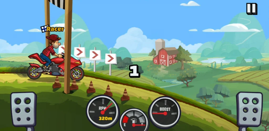 Hill Climb Racing 2 Mod gameplay